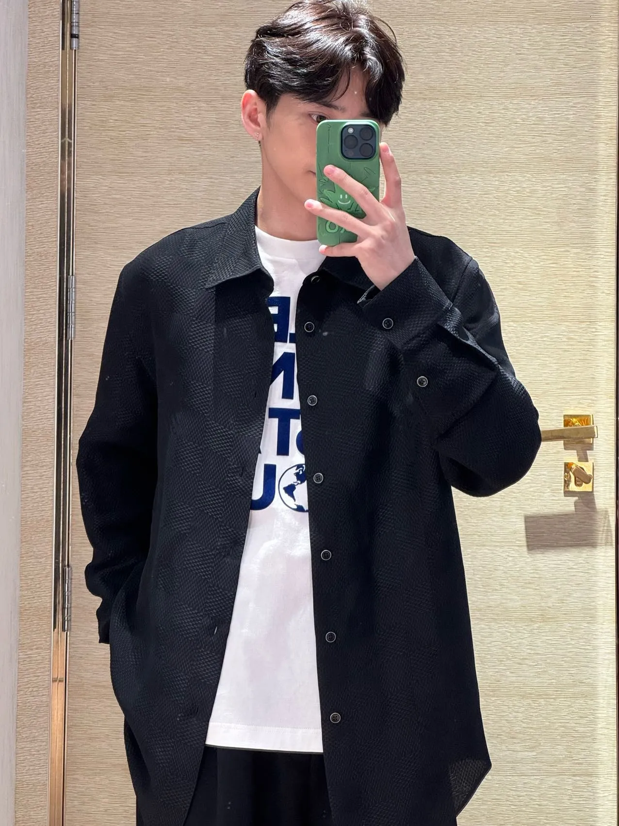 Louis Vuitton/Louis Vuitton 25ss earth flocked short sleeves